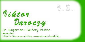 viktor daroczy business card